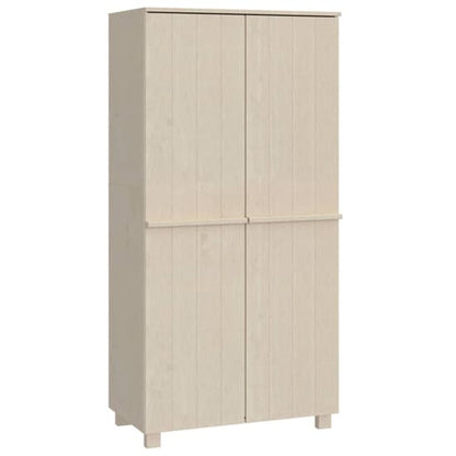 Carson Solid Pine Wood Wardrobe With 2 Doors In Honey Brown