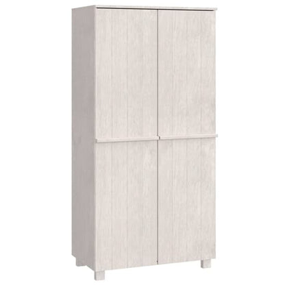 Carson Solid Pine Wood Wardrobe With 2 Doors In White