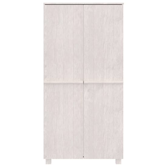 Carson Solid Pine Wood Wardrobe With 2 Doors In White