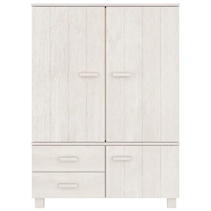 Carson Solid Pine Wood Wardrobe With 3 Doors In White