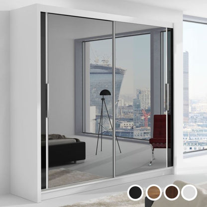 Chicago Sliding Door Wardrobe - Black, White, Wenge, Walnut