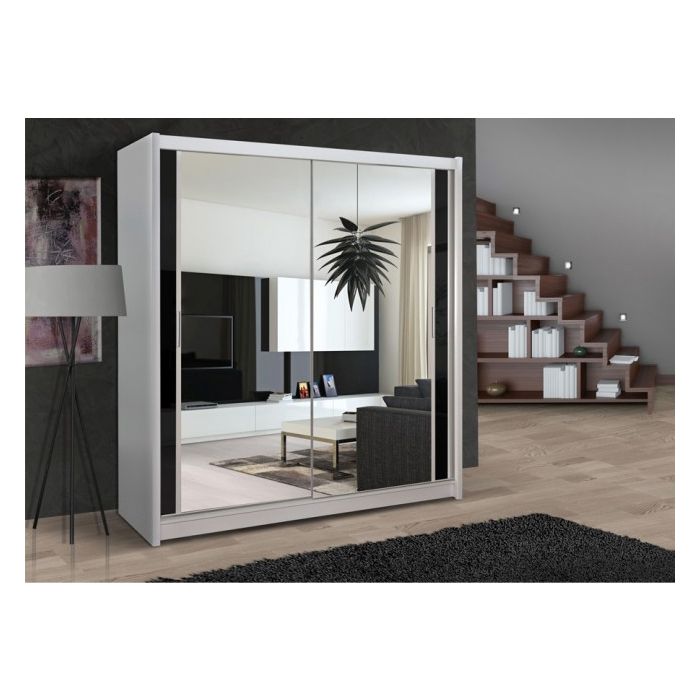 Chicago Sliding Door Wardrobe - Black, White, Wenge, Walnut