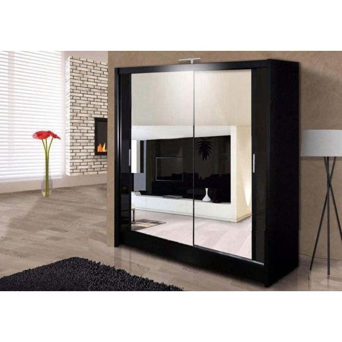 Chicago Sliding Door Wardrobe - Black, White, Wenge, Walnut
