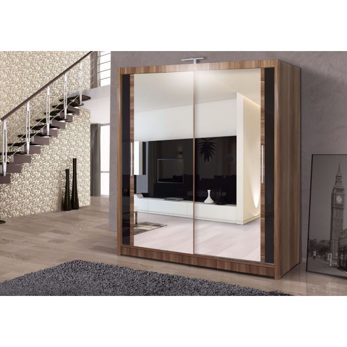 Chicago Sliding Door Wardrobe - Black, White, Wenge, Walnut