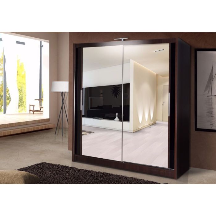 Chicago Sliding Door Wardrobe - Black, White, Wenge, Walnut