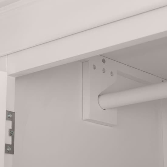 Calida Wooden Wardrobe With 2 Door And 1 Drawer In Light Grey