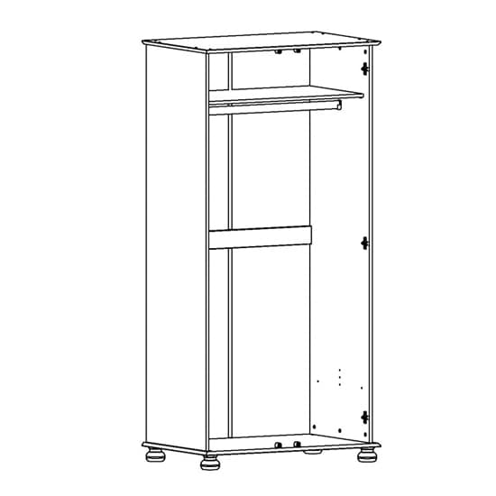 Copenham Wooden 2 Door Wardrobe In White