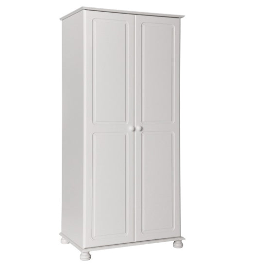 Copenham Wooden 2 Door Wardrobe In White