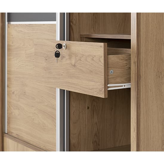 Crieff Wooden Sliding Wardrobe With 2 Doors In Oak Effect
