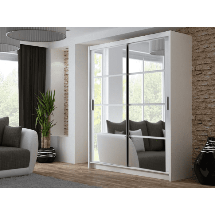 Dexter Sliding 2 Door 160cm Wardrobe - White