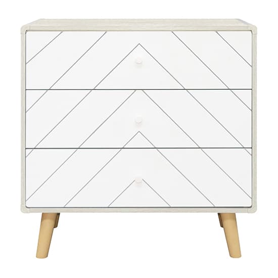 Davis Wooden Bedroom Set With Wardrobe In Dusty Grey And White