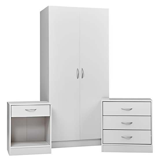 Deltas Wooden Bedroom Wardrobe Furniture Set In White