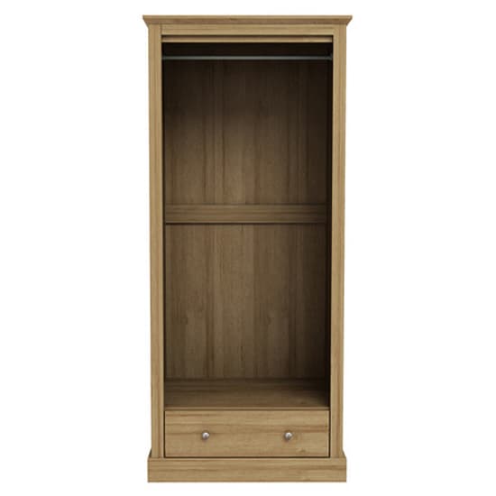 Devan Wooden Wardrobe With 2 Doors And 1 Drawer In Oak