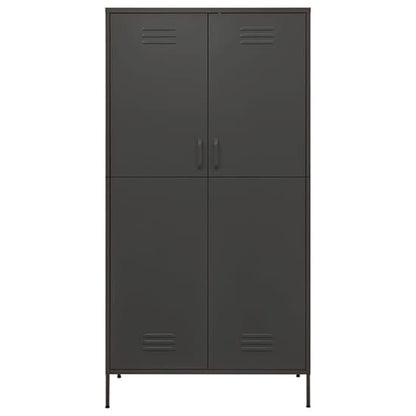 Emrik Steel Wardrobe With 2 Doors In Anthracite