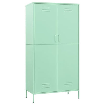 Emrik Steel Wardrobe With 2 Doors In Mint