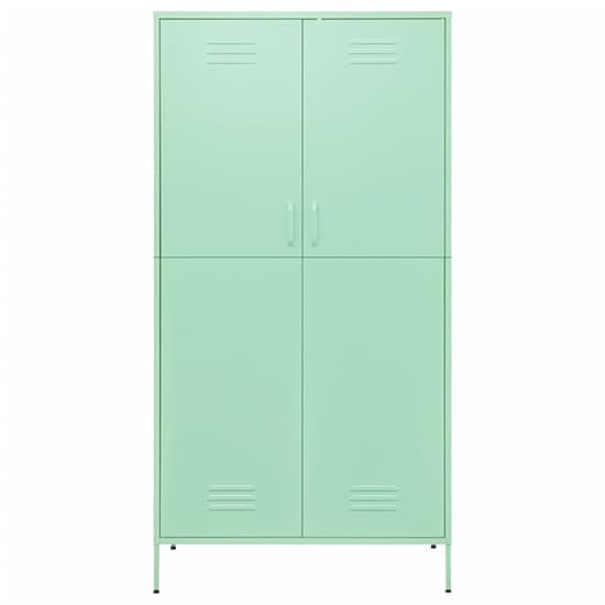 Emrik Steel Wardrobe With 2 Doors In Mint