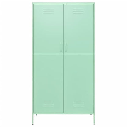 Emrik Steel Wardrobe With 2 Doors In Mint