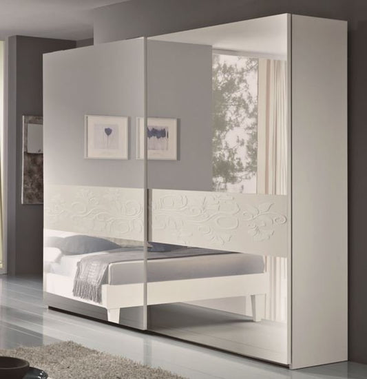 Artemide Italian Sliding 2 Door Wardrobe With Mirror