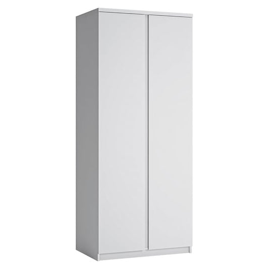 Fank Wooden Double Door Wardrobe In Alpine White