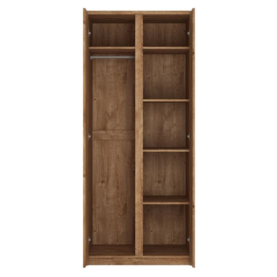 Fank Wooden Double Door Wardrobe In Ribbeck Oak