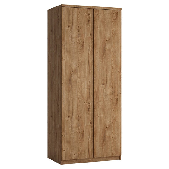 Fank Wooden Double Door Wardrobe In Ribbeck Oak