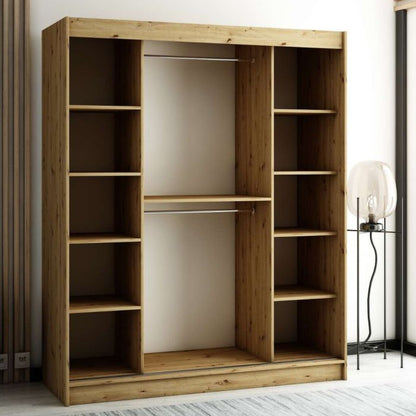 Gloucester II 180cm Sliding 2 Door Wardrobe with Mirror - White