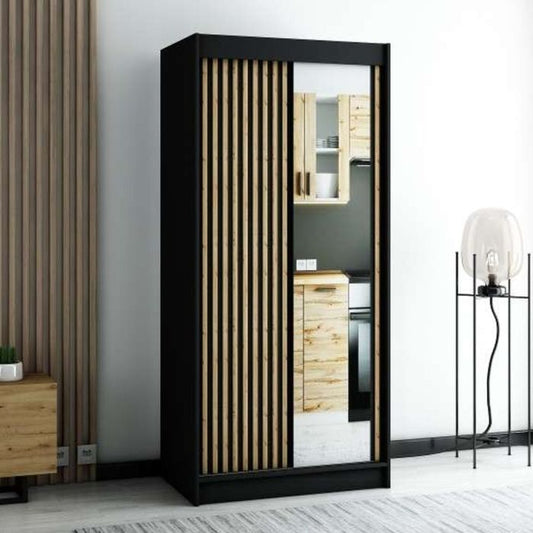 Gloucester I 100cm Sliding 2 Door Wardrobe - Black