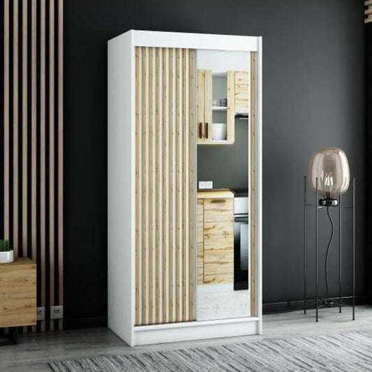 Gloucester I 100cm Sliding 2 Door Wardrobe - White