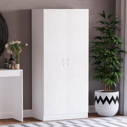 FURCO | Fizzier | White 2 Door Hinged Wardrobe | 71 cm | Compact & Clean Design