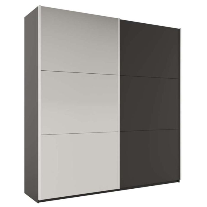 Wokingham Graphite Mirrored Sliding 2 Door Wardrobe | 225cm | Modern Sophistication | Furco
