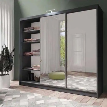 Mathilde 250cm Sliding 3 Door Wardrobe - Grey