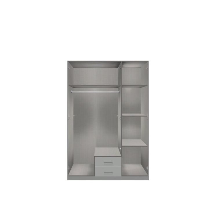 Darwin Grey 3 Door 2 Drawer Wardrobe | Contemporary Storage Solution | Furco