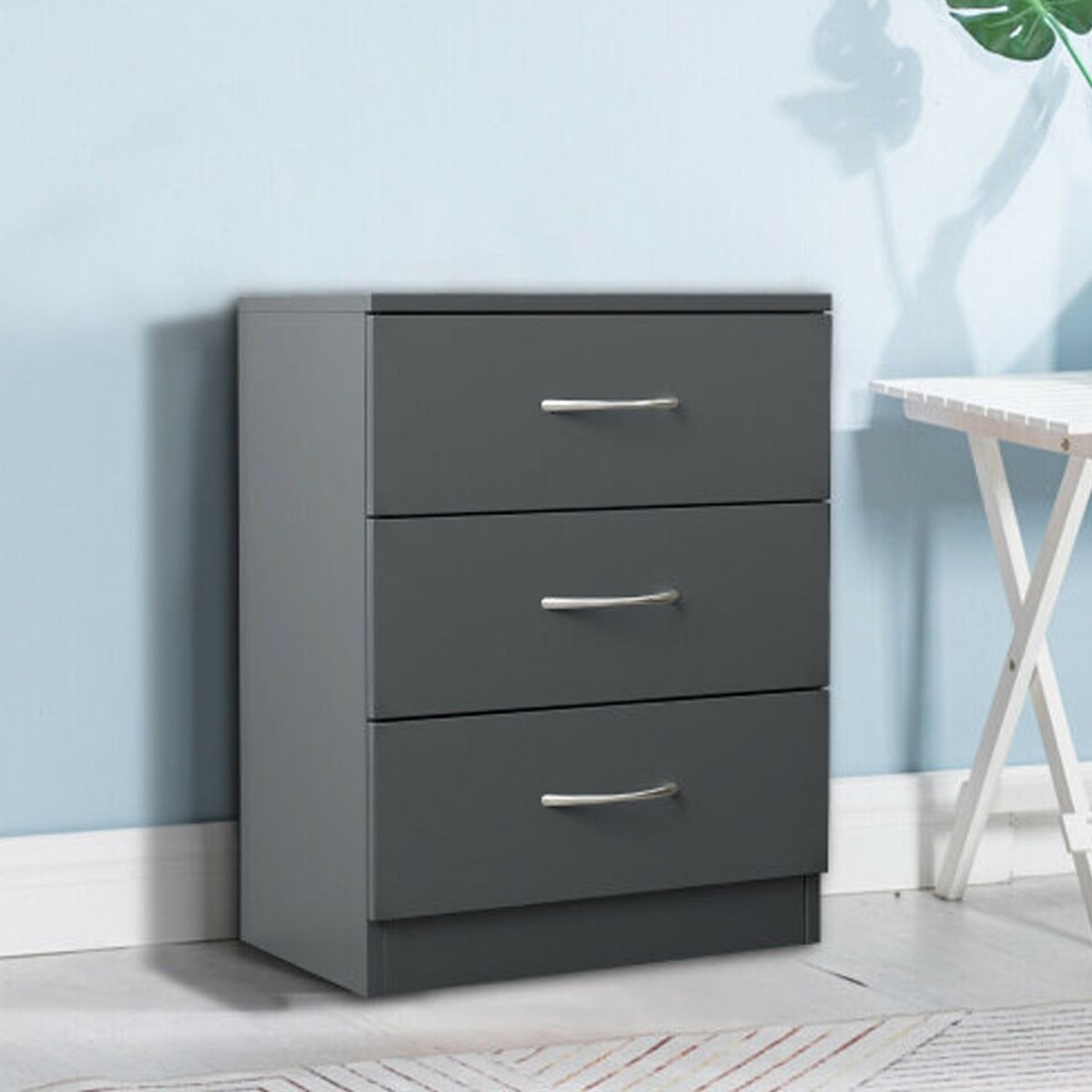 Hackney Sliding 2 Door Wardrobe Set with Chest of Drawers and Bedside - Wenge