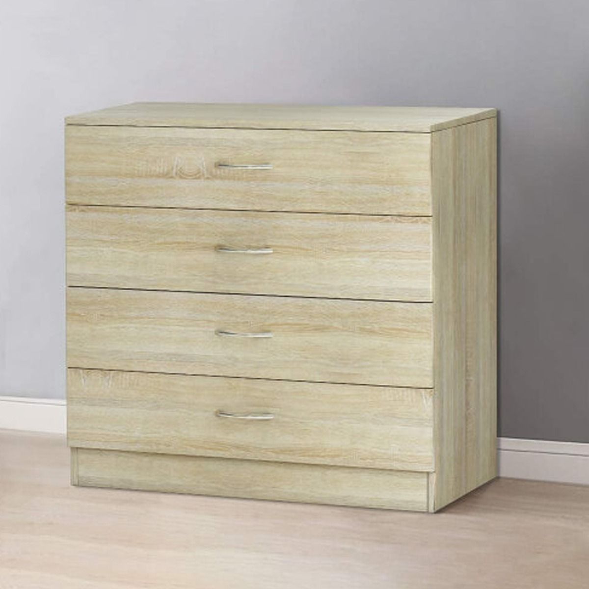 Hackney Sliding 2 Door Wardrobe Set with Chest of Drawers and Bedside - Wenge