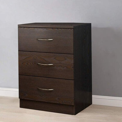 Hackney Sliding 2 Door Wardrobe Set with Chest of Drawers and Bedside - Oak