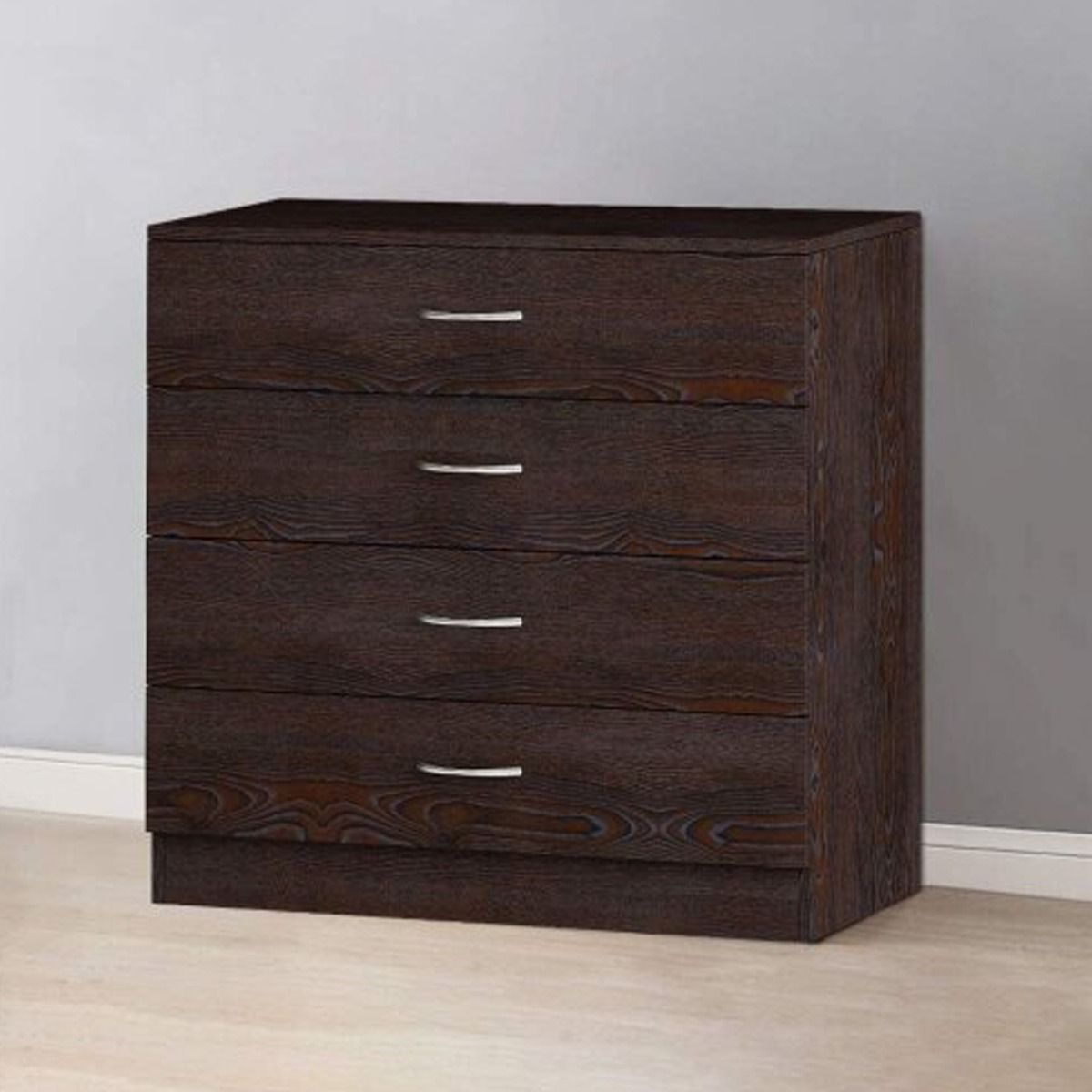 Hackney Sliding 2 Door Wardrobe Set with Chest of Drawers and Bedside - Wenge