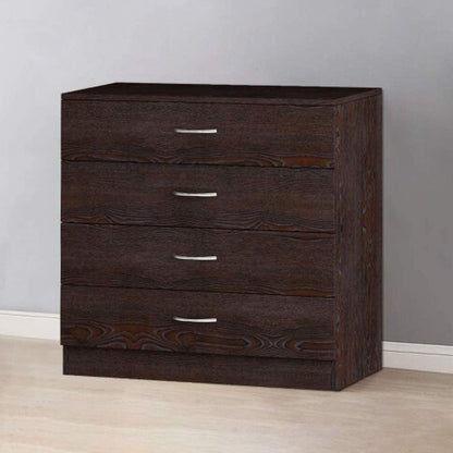 Hackney Sliding 2 Door Wardrobe Set with Chest of Drawers and Bedside - Wenge