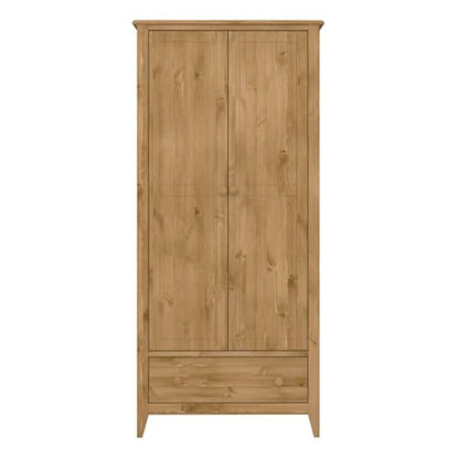 Hasten Wooden Wardrobe With 2 Doors In Pine