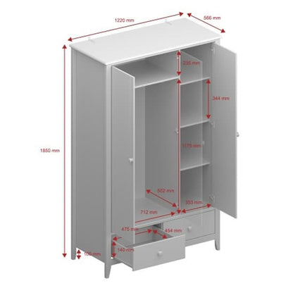 Hasten Wooden Wardrobe With 3 Doors In Pine