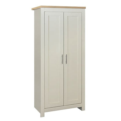 Highgate Wooden Wardrobe With 2 Doors In Cream And Oak