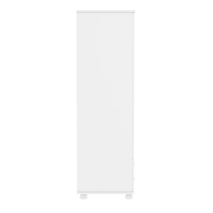 White Painted Pine 2 Door Double Wardrobe with Drawers - Hamilton