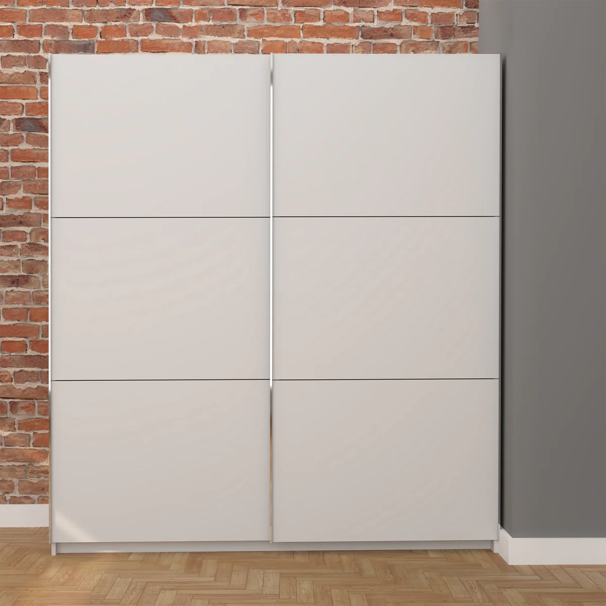 Holland White 180cm Sliding 2 Door Wardrobe 