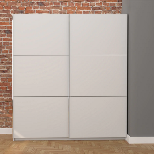 Holland White 180cm Sliding 2 Door Wardrobe 
