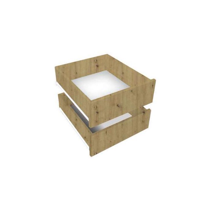 Gloucester 180cm Sliding 2 Door Wardrobe Strips Design - Artisan Oak