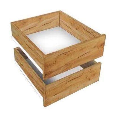 Marston Sliding 2 Door Full Mirror Wardrobe Golden with Black Top - 180cm Width