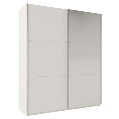 Wokingham White Mirrored Sliding 2 Door Wardrobe | 200cm | Sleek & Functional | Furco