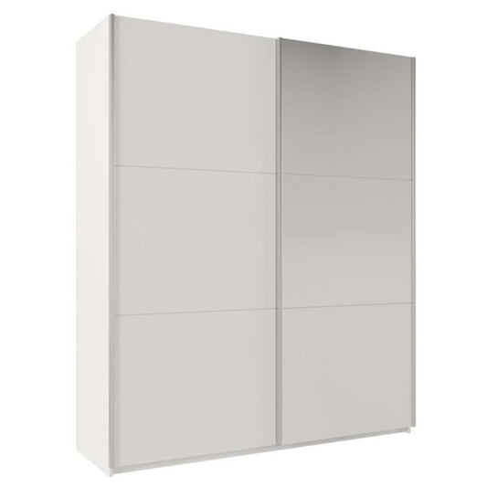 Wokingham White Mirrored Sliding 2 Door Wardrobe | 200cm | Sleek & Functional | Furco