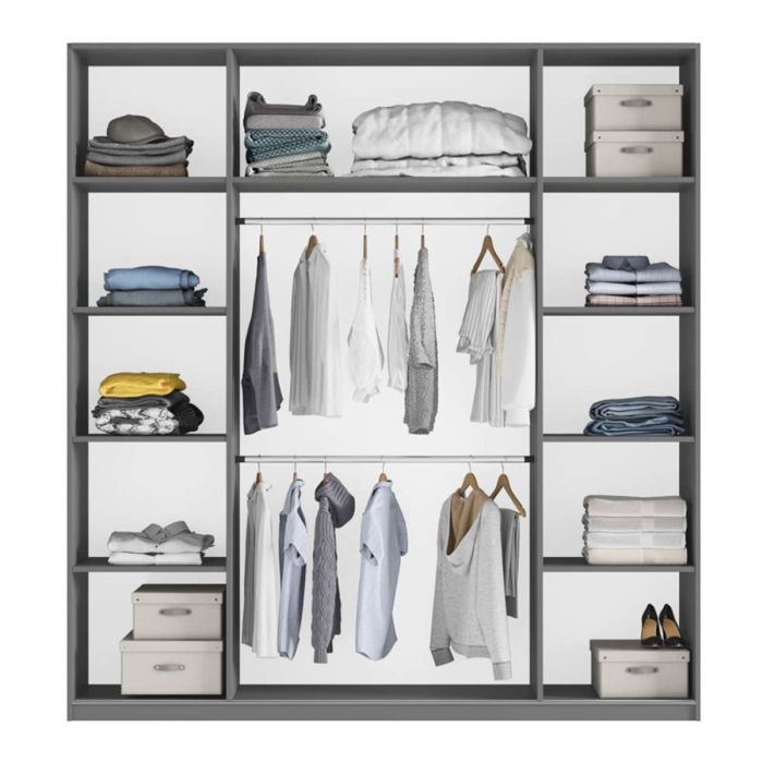 Wokingham White Mirrored Sliding 2 Door Wardrobe | 200cm | Sleek & Functional | Furco