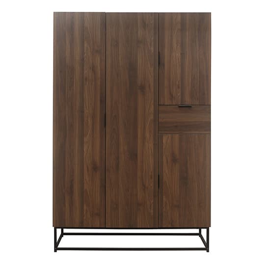 Houston Wooden Wardrobe With 4 Doors In Walnut