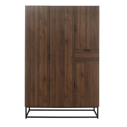 Houston Wooden Wardrobe With 4 Doors In Walnut